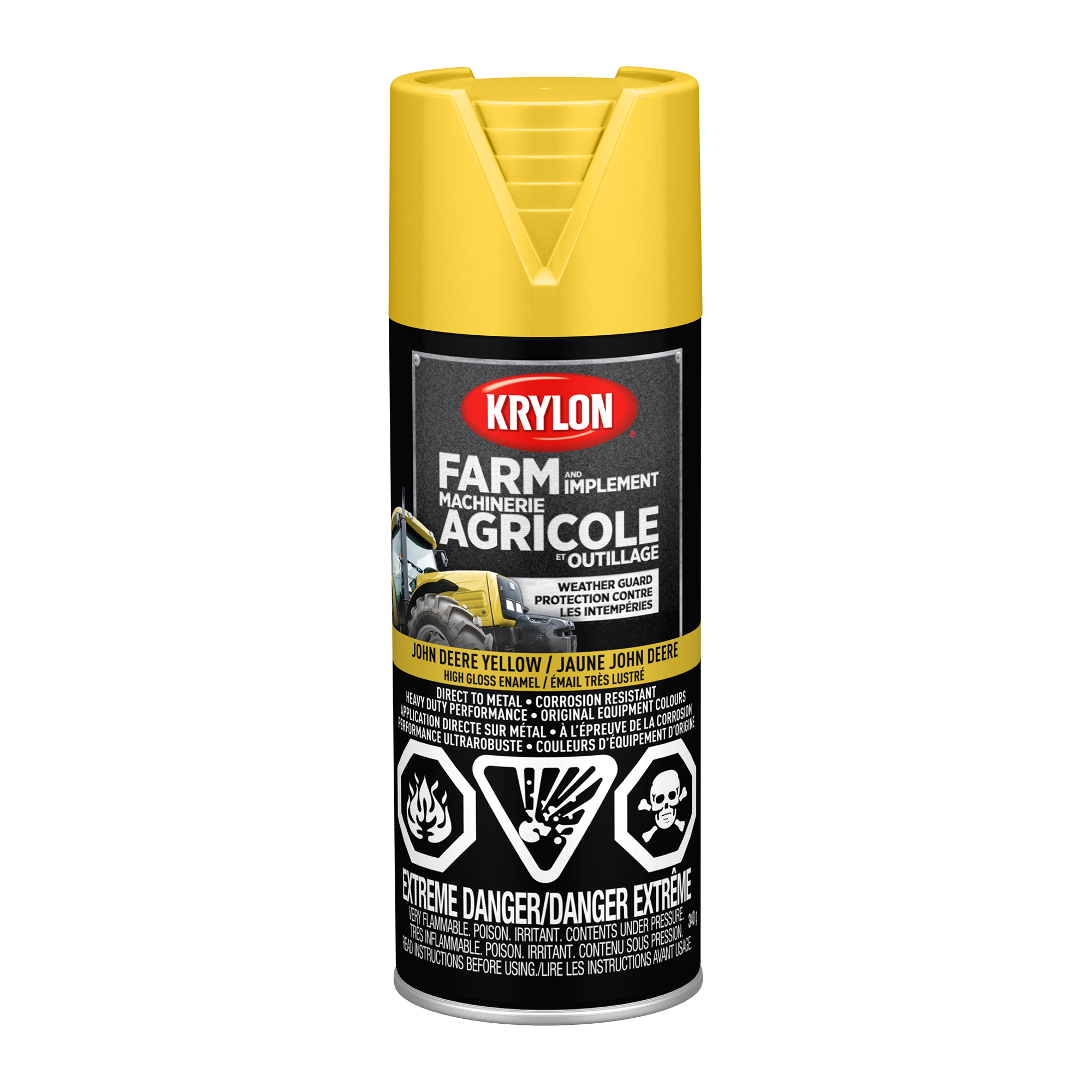 Farm & Implement Spray Paint Single 340 g Paint High Gloss Tractor Yellow