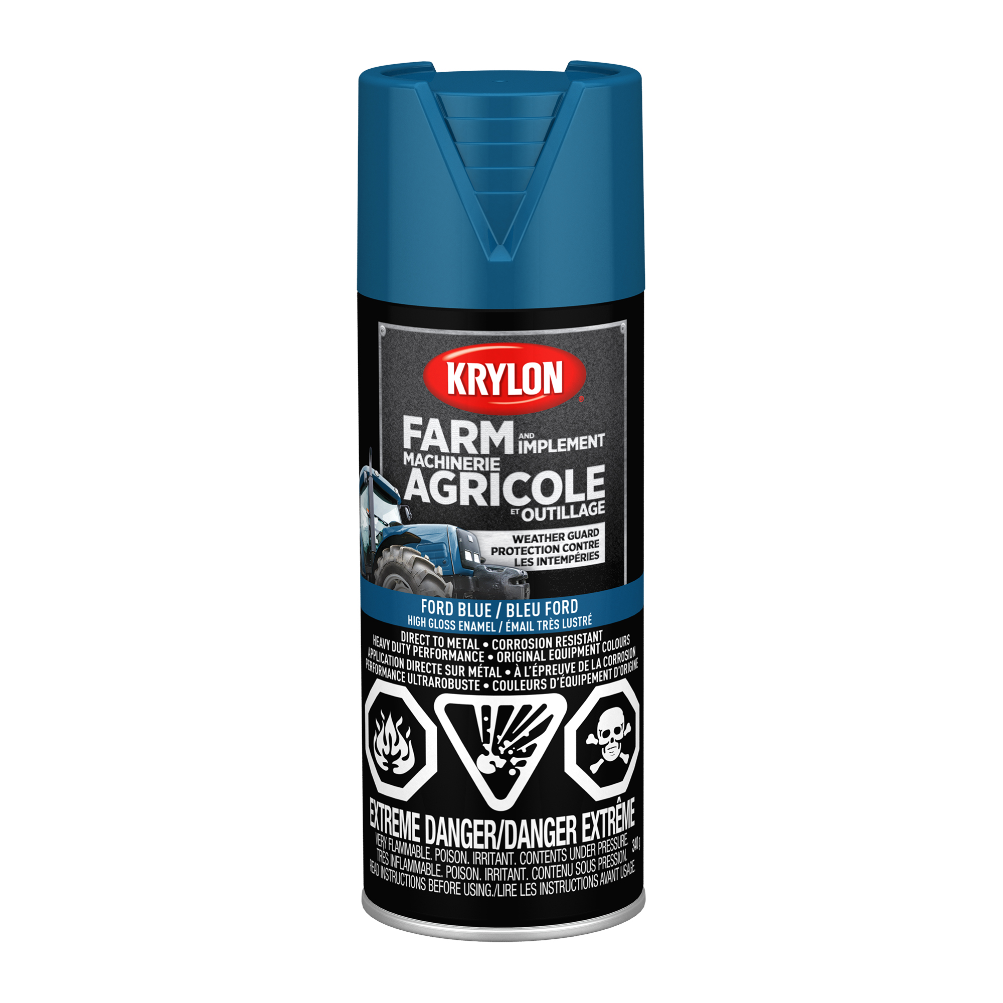 Farm & Implement Spray Paint Single High Gloss Ford Blue - 340 g