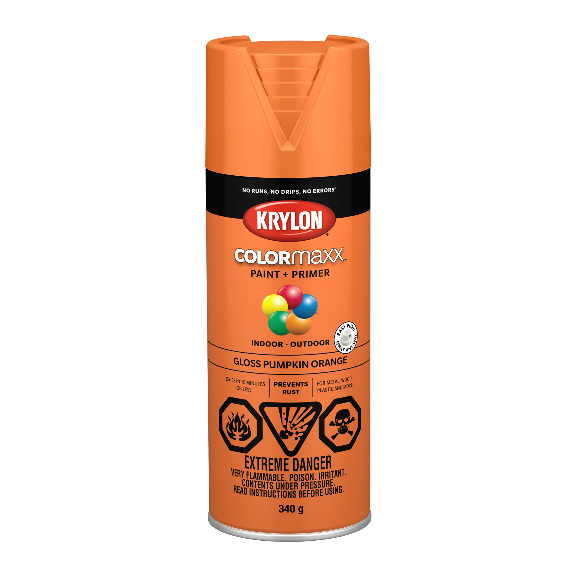 COLORmaxx™ Paint + Primer Single Gloss Pumpkin Orange - 340 g