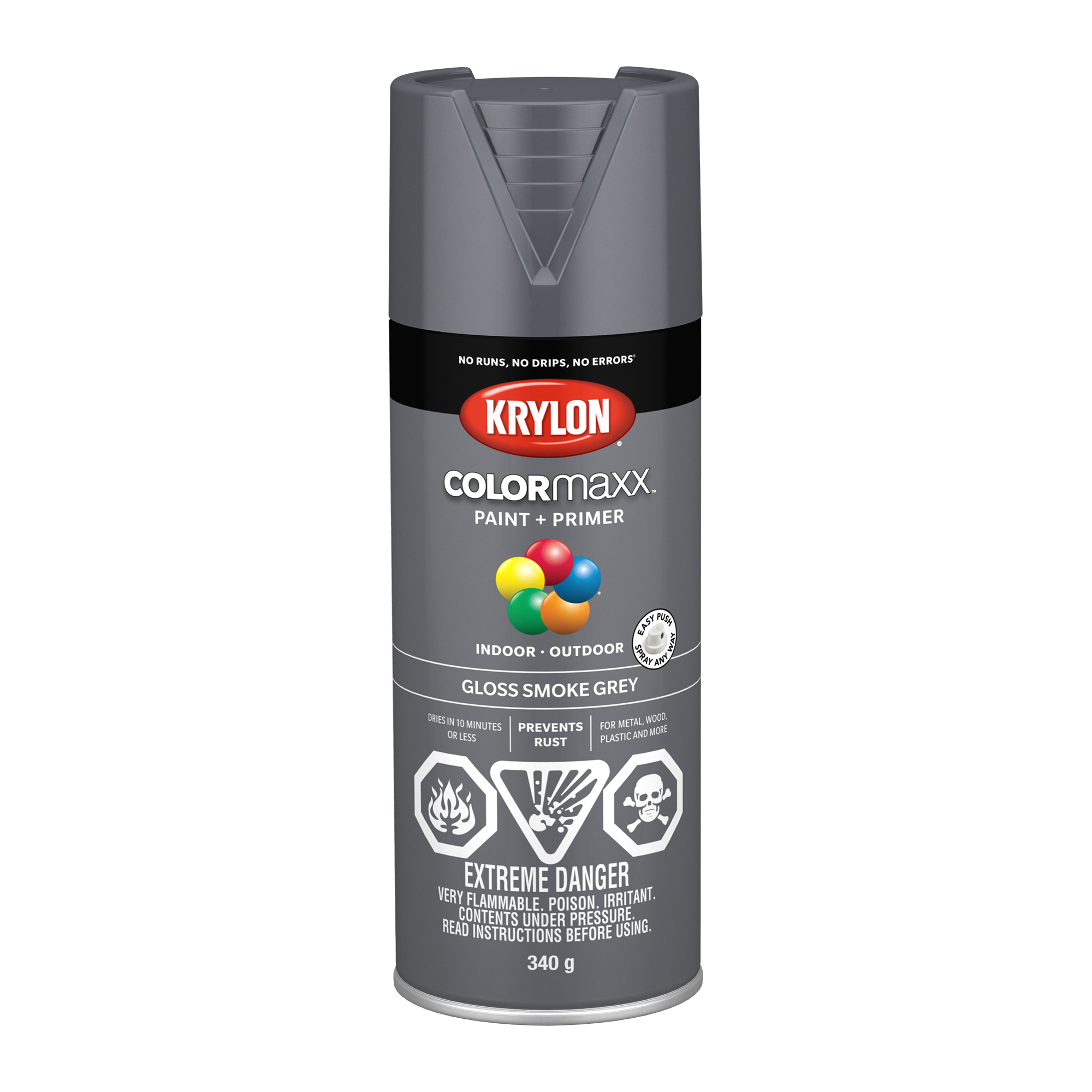 COLORmaxx™ Paint + Primer Single Gloss Smoke Grey - 450 g