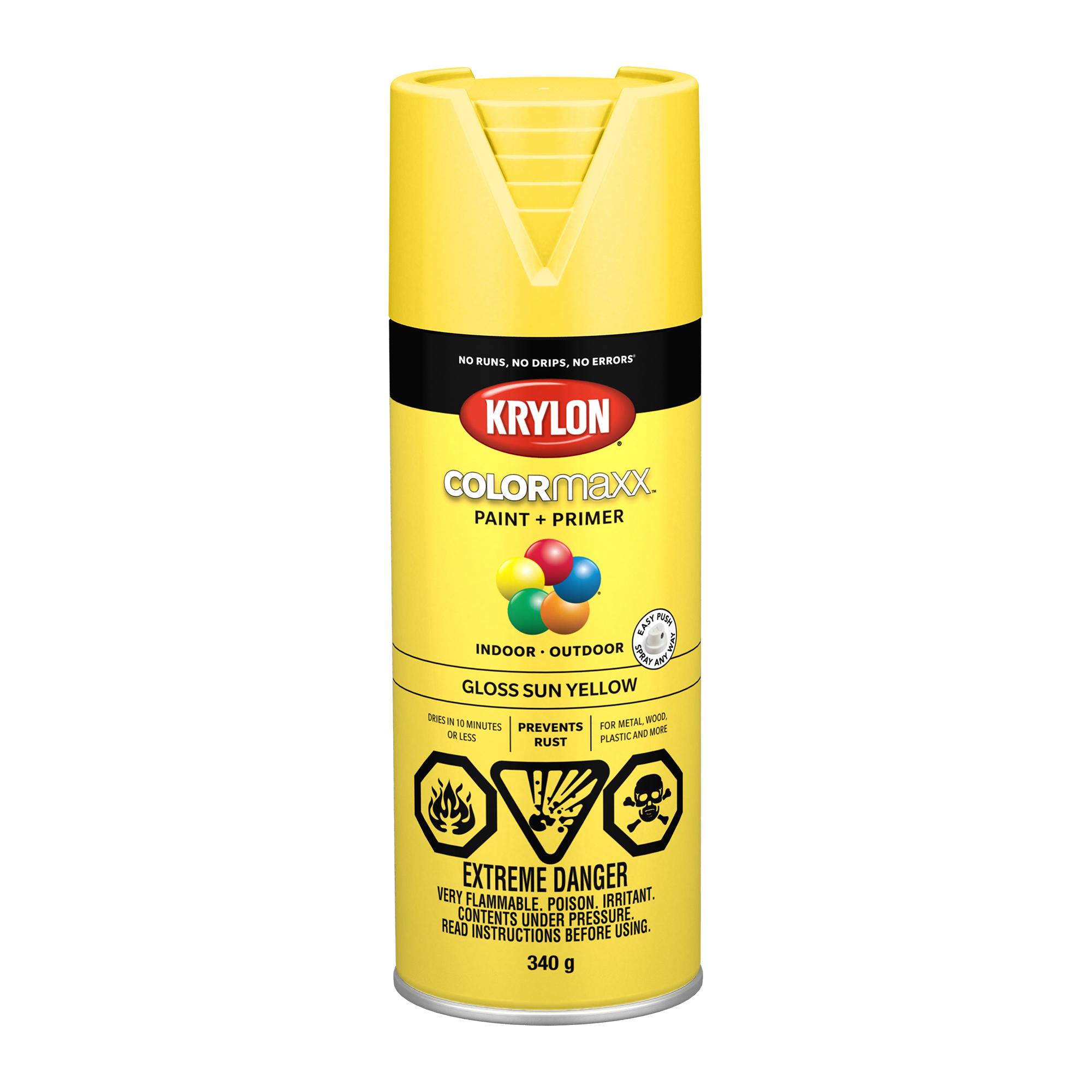 KRYLON® COLORmaxx™ Paint + Primer Gloss Sun Yellow - 340 g