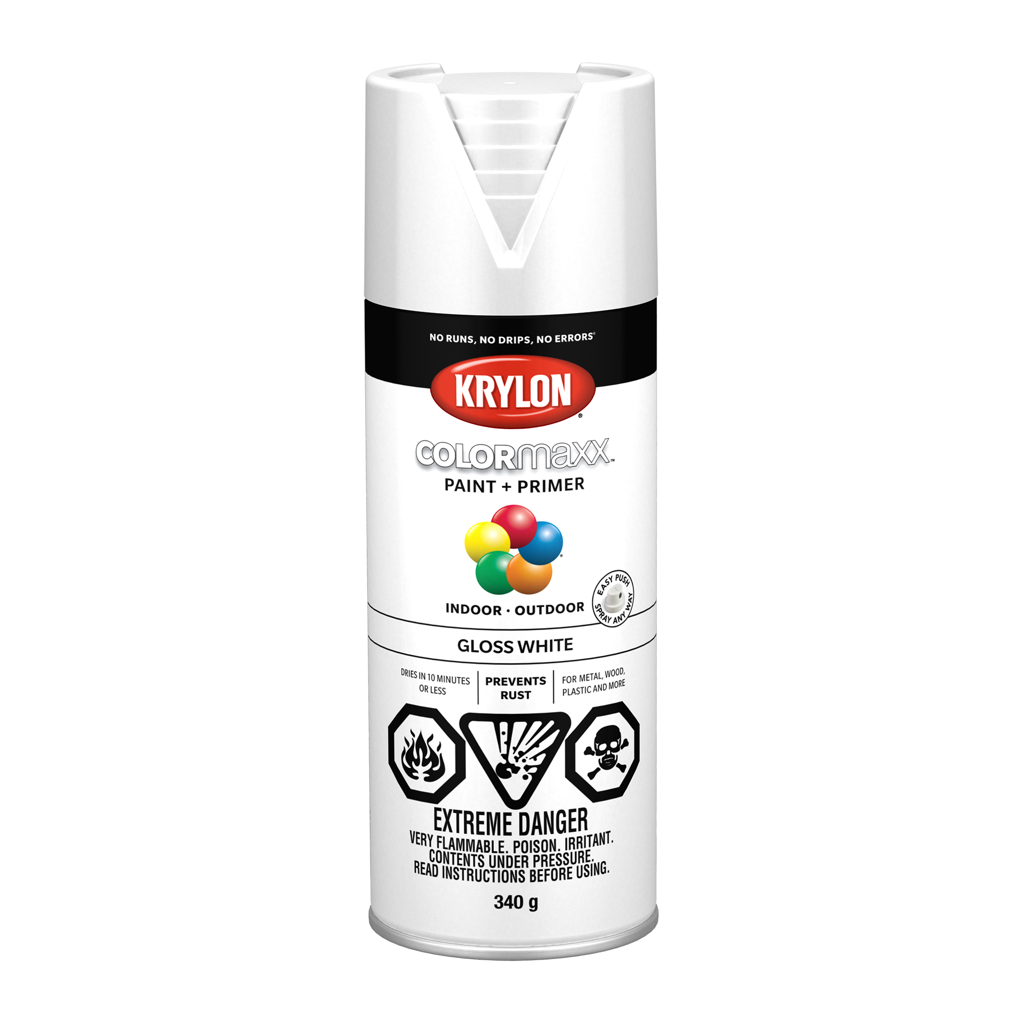 COLORmaxx™ Paint + Primer Single Gloss White - 340 g