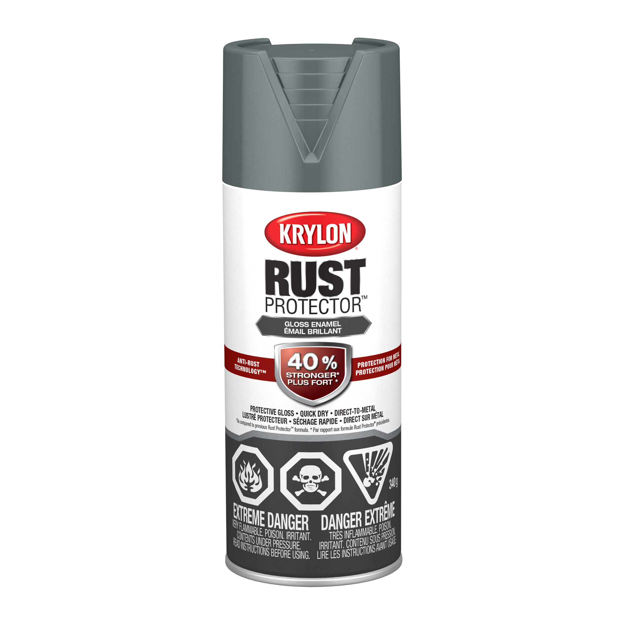 Émail monobrillant Rust Protector™ gris fumé, 340 g