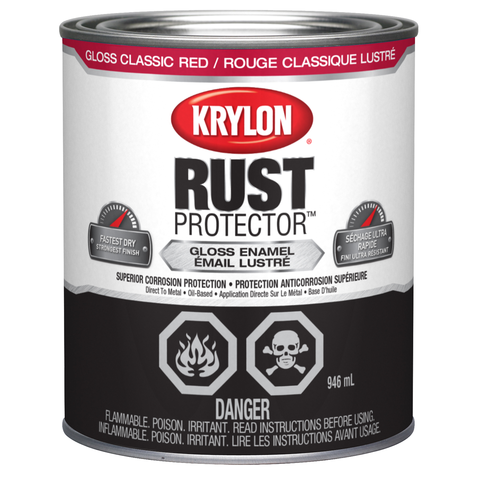Rust Protector™ Brush On Enamel Single Gloss Classic Red - 946 ml