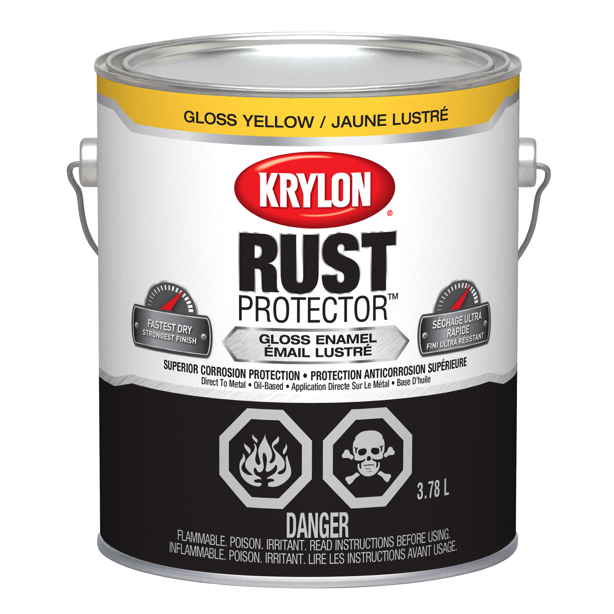 Rust Protector™ Brush On Enamel Single Gloss Yellow - 3.78 L