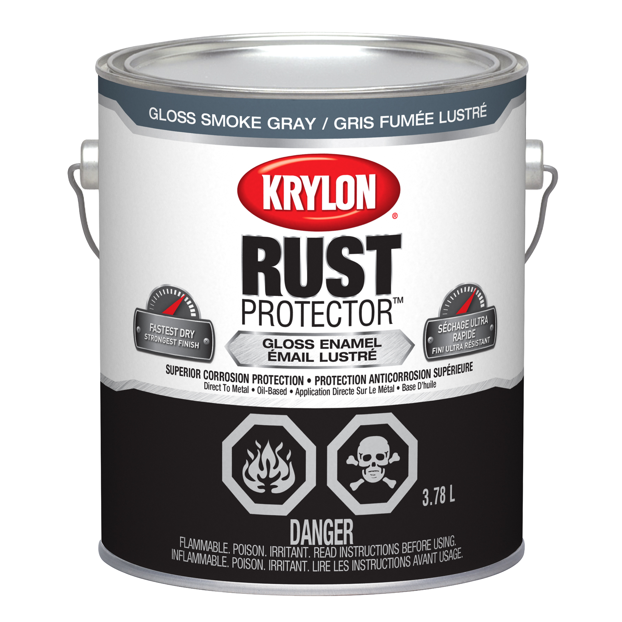 Rust Protector™ Brush On Enamel Single Gloss Smoke Grey - 3.78 L