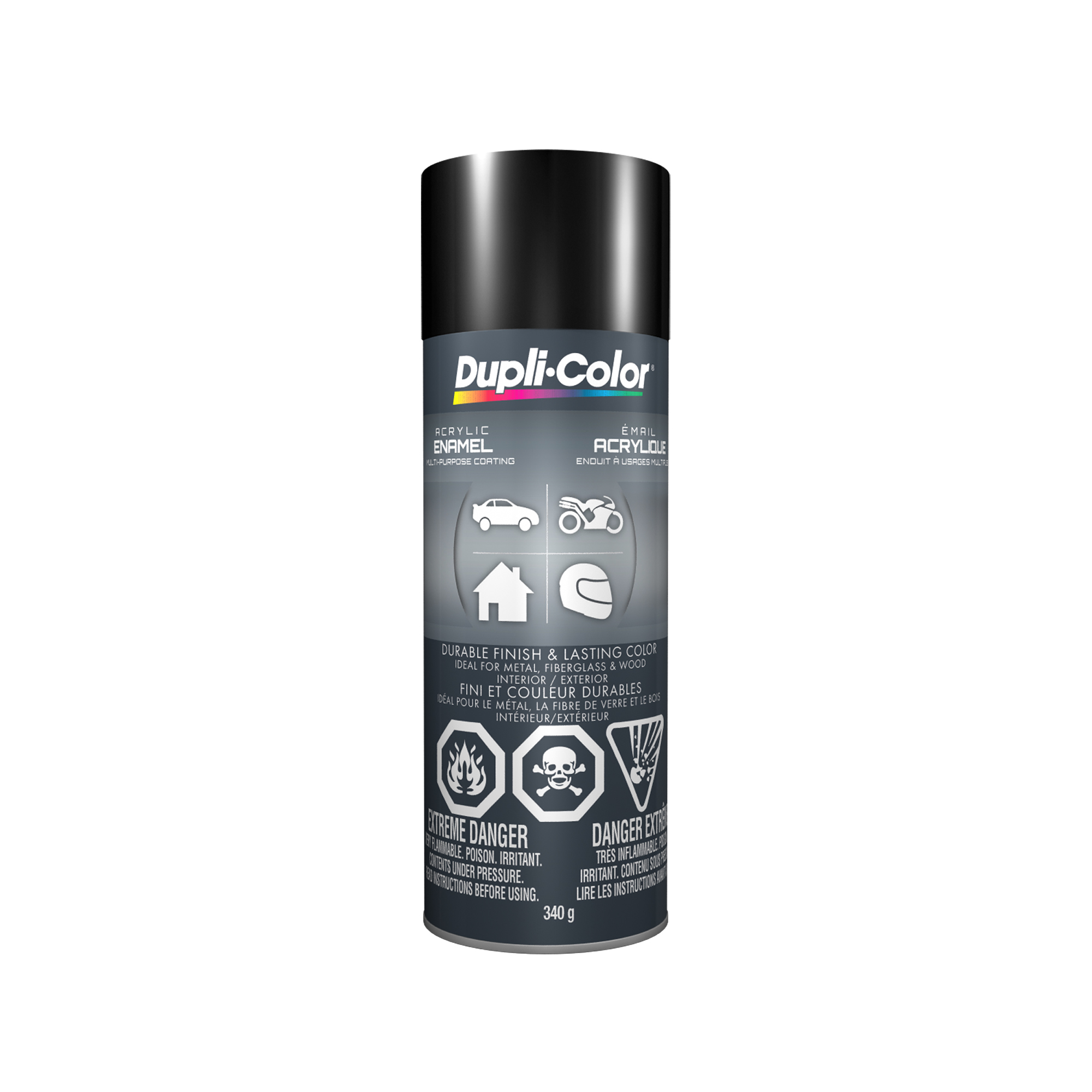 Acrylic Enamel Single Paint Gloss Black- 340 g
