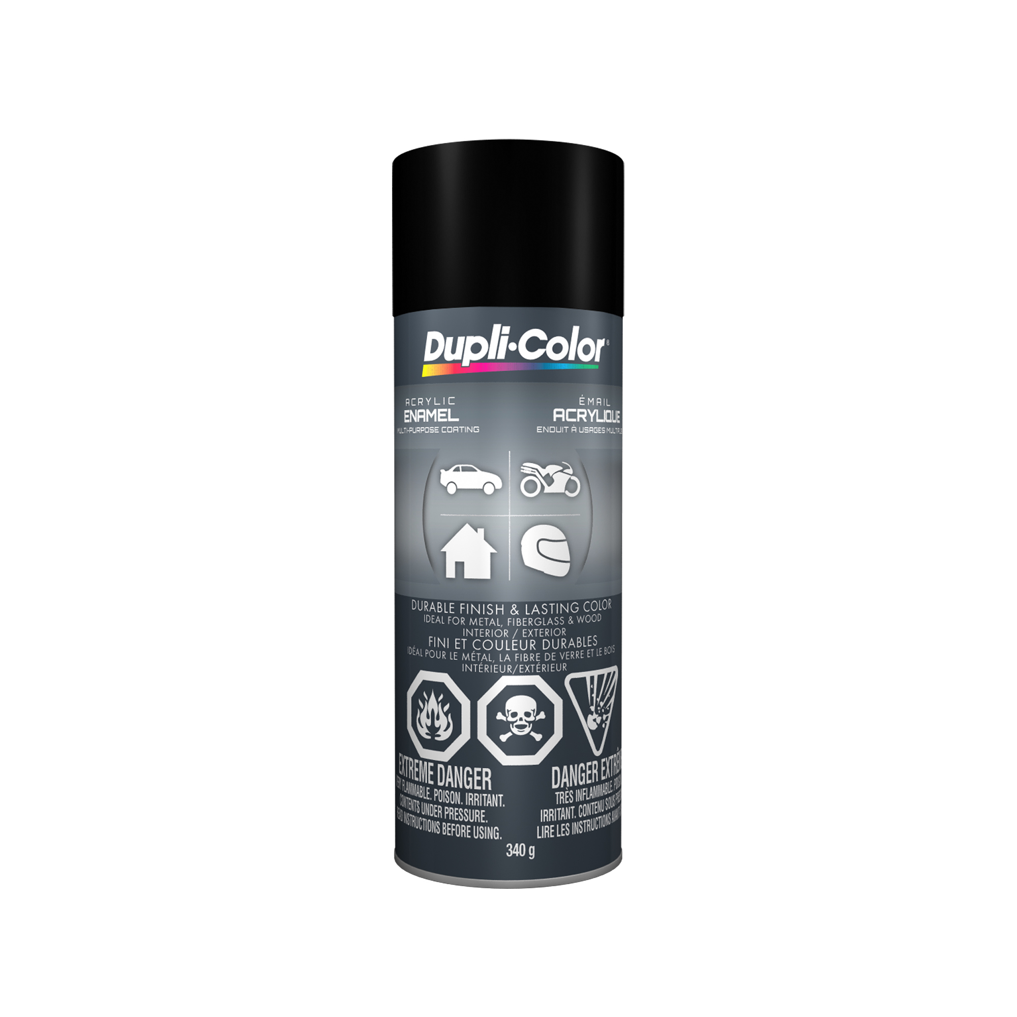 Acrylic Enamel Single Paint Flat Black- 340 g