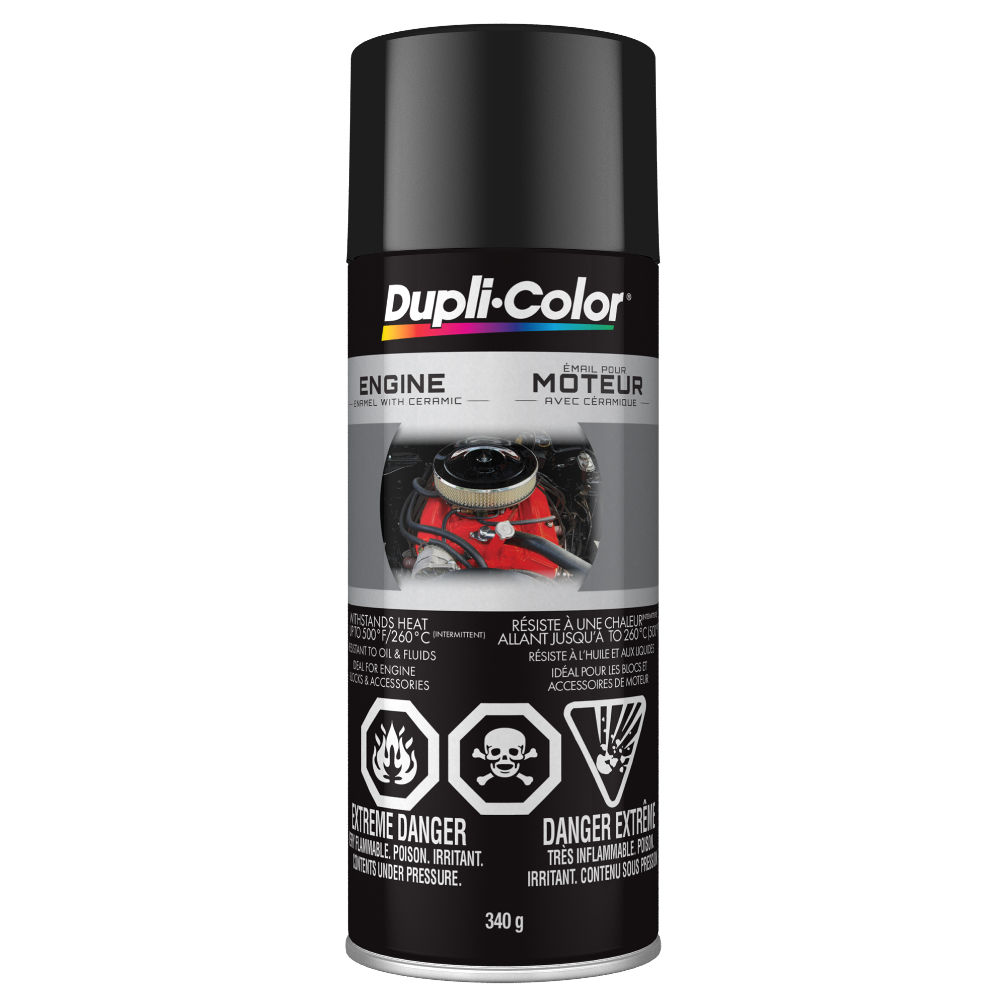 Engine Enamel with Ceramic Single Paint Gloss Black- 340 g