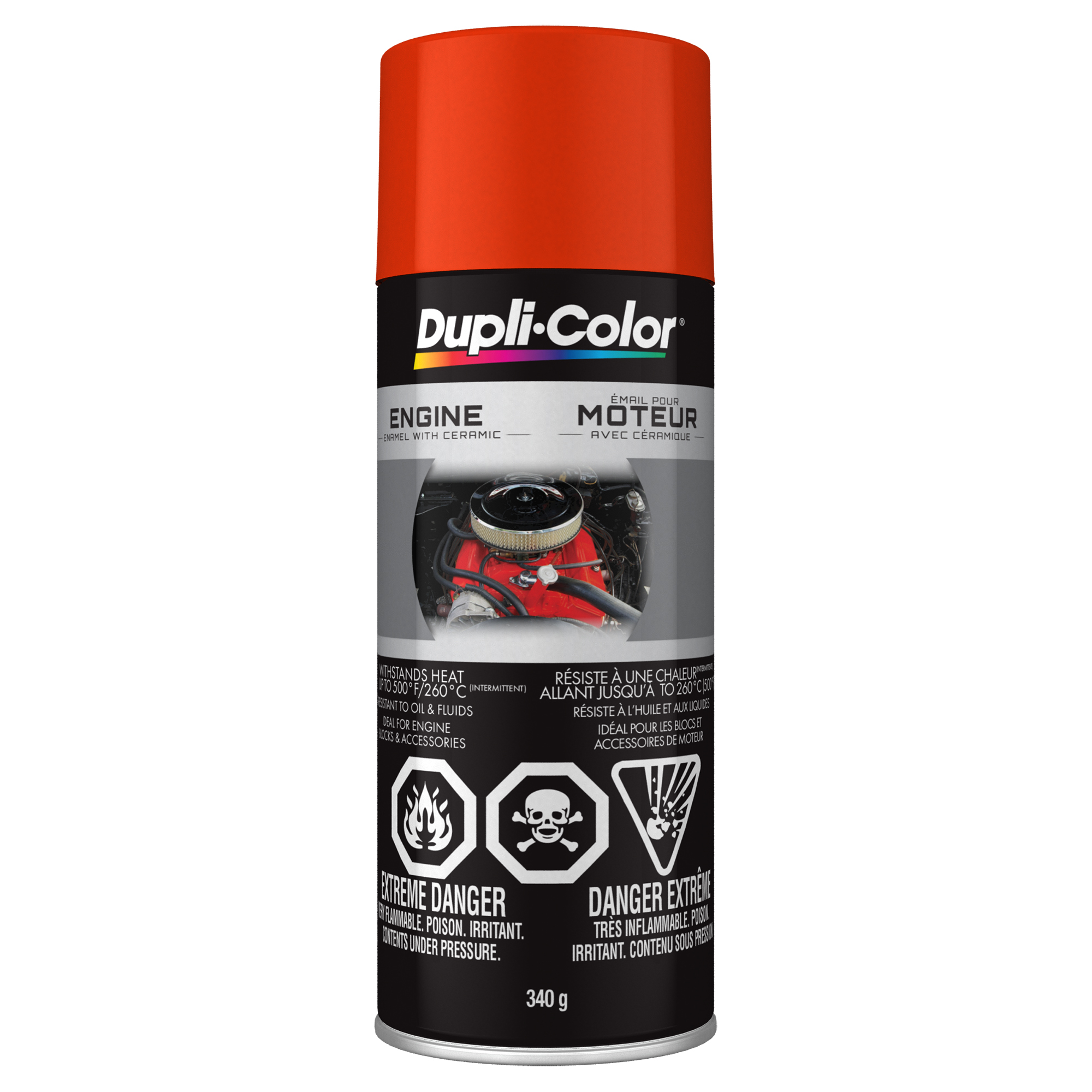 Engine Enamel with Ceramic Single Paint Gloss Chevy Orange- 340 g