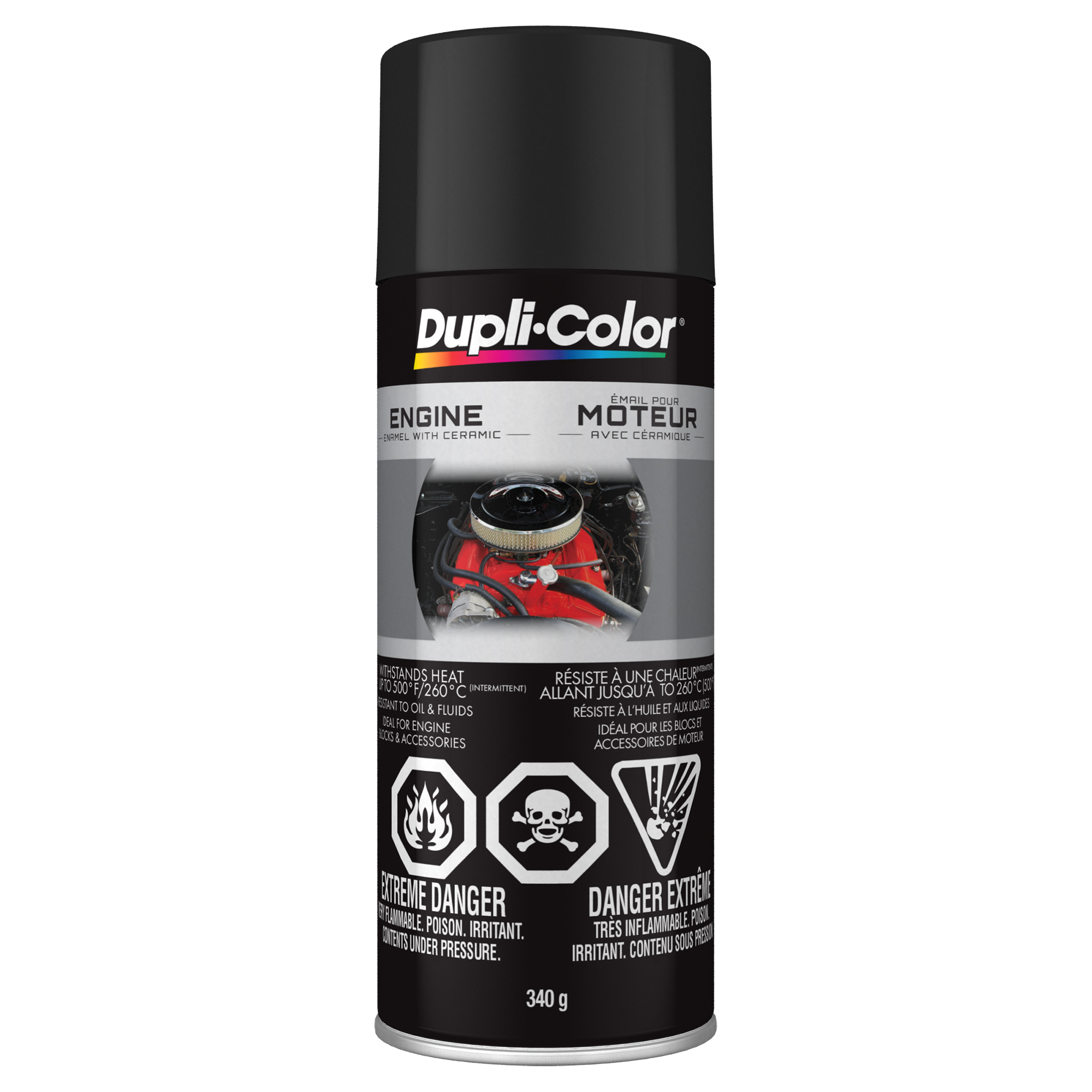 Engine Enamel with Ceramic Single Paint Low Gloss Black- 340 g
