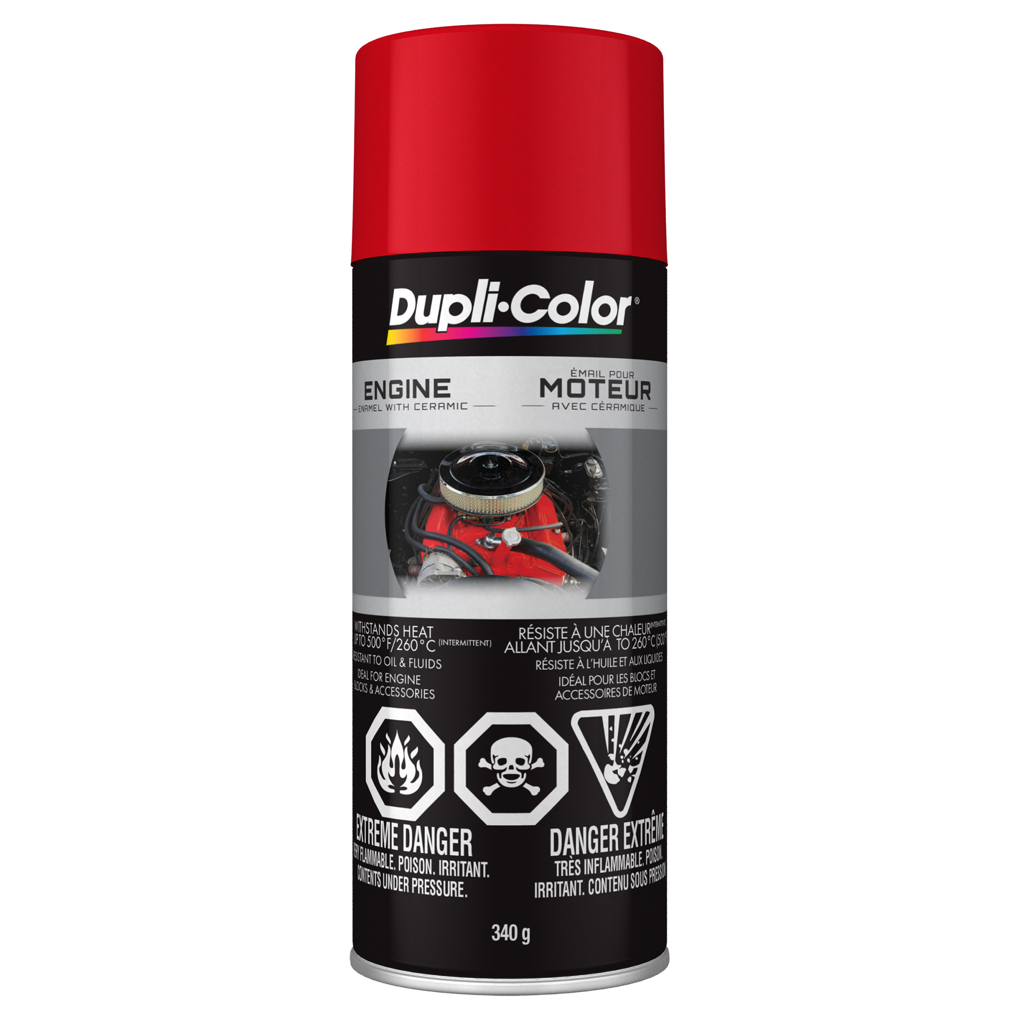 Engine Enamel with Ceramic Single Paint Gloss Red- 340 g