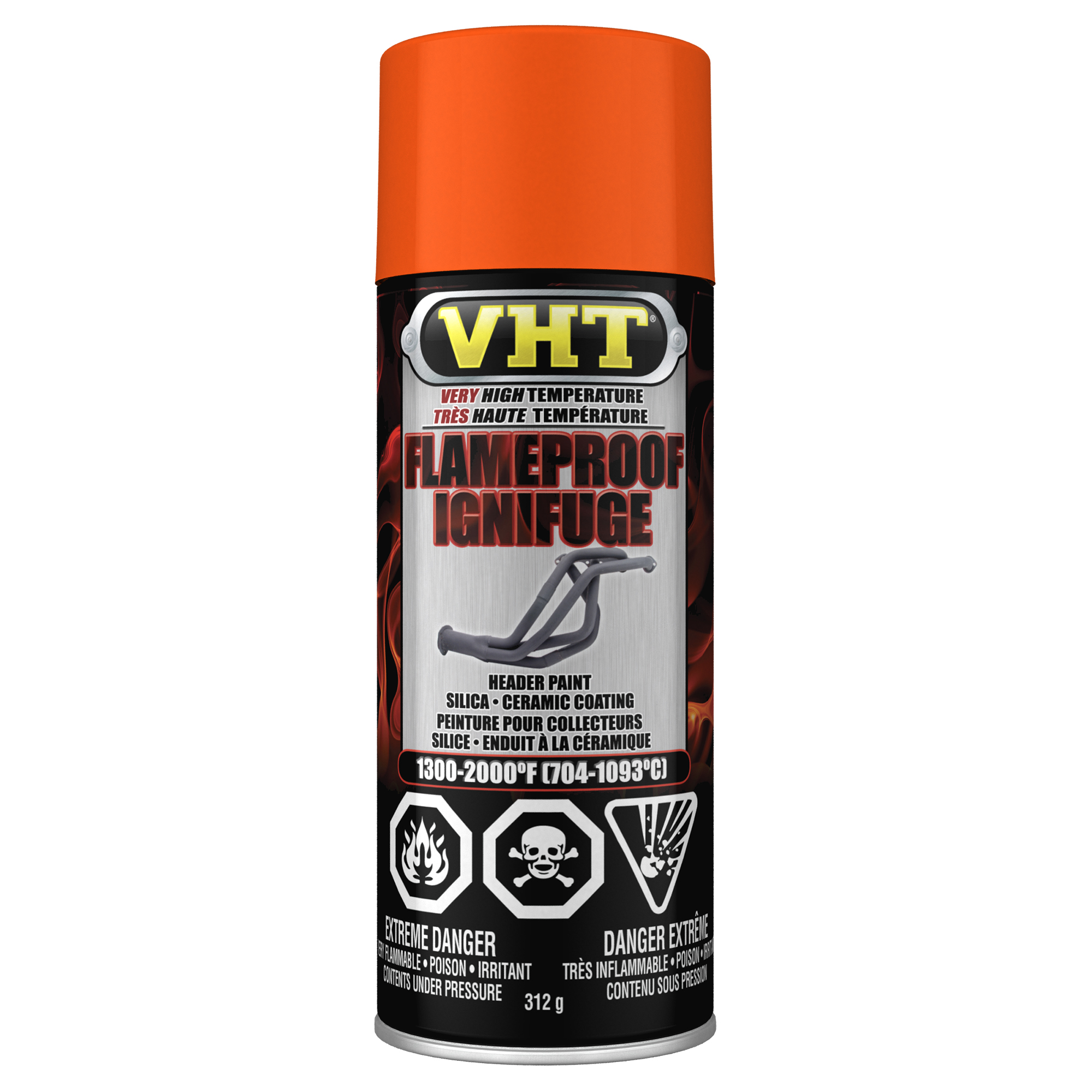 Flameproof Coating Single Coating Flat Orange- 340 g
