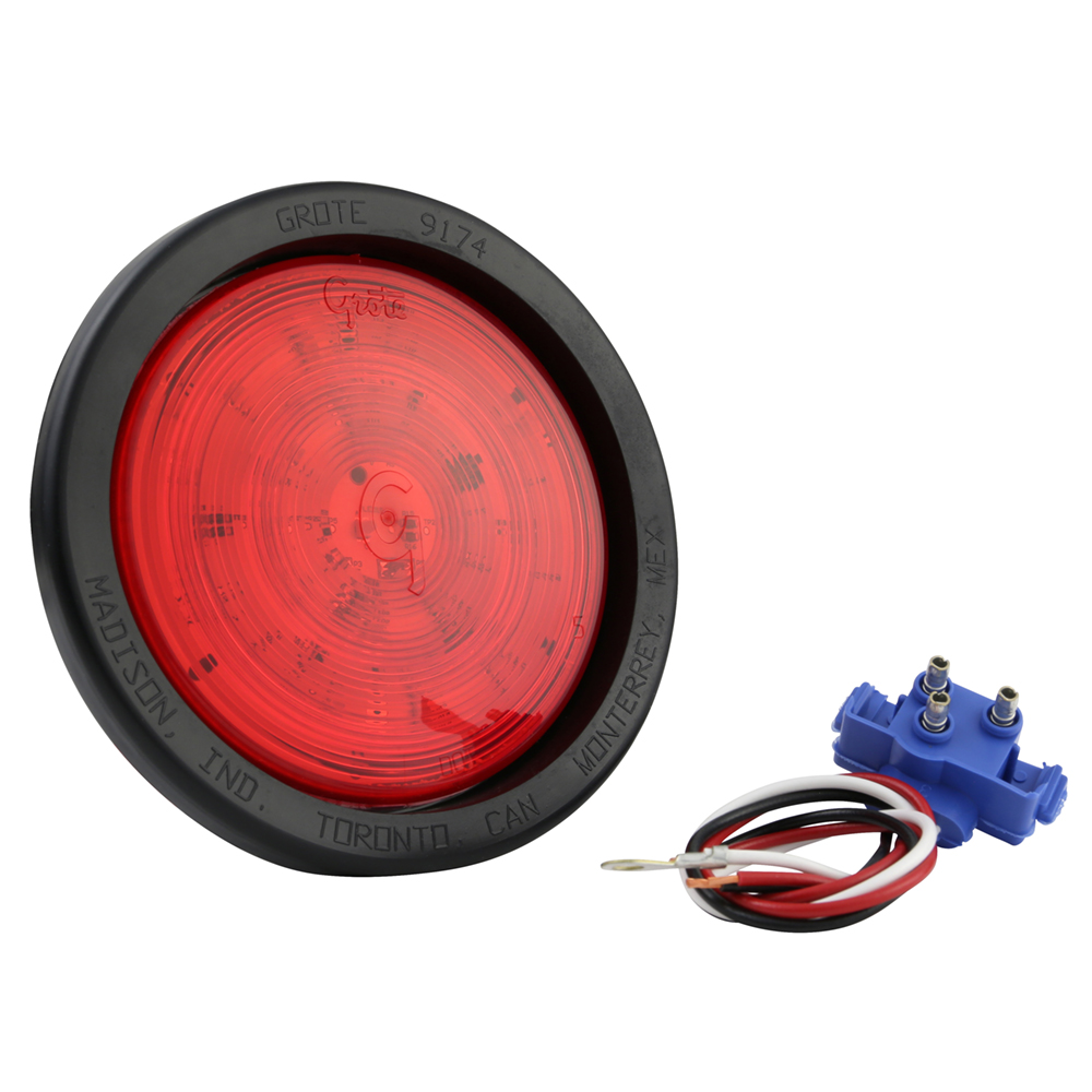 STT Lamp, Red, 4" Hi Count® LED/ Female Pin, Kit (G4002 + 91740 + 67090)