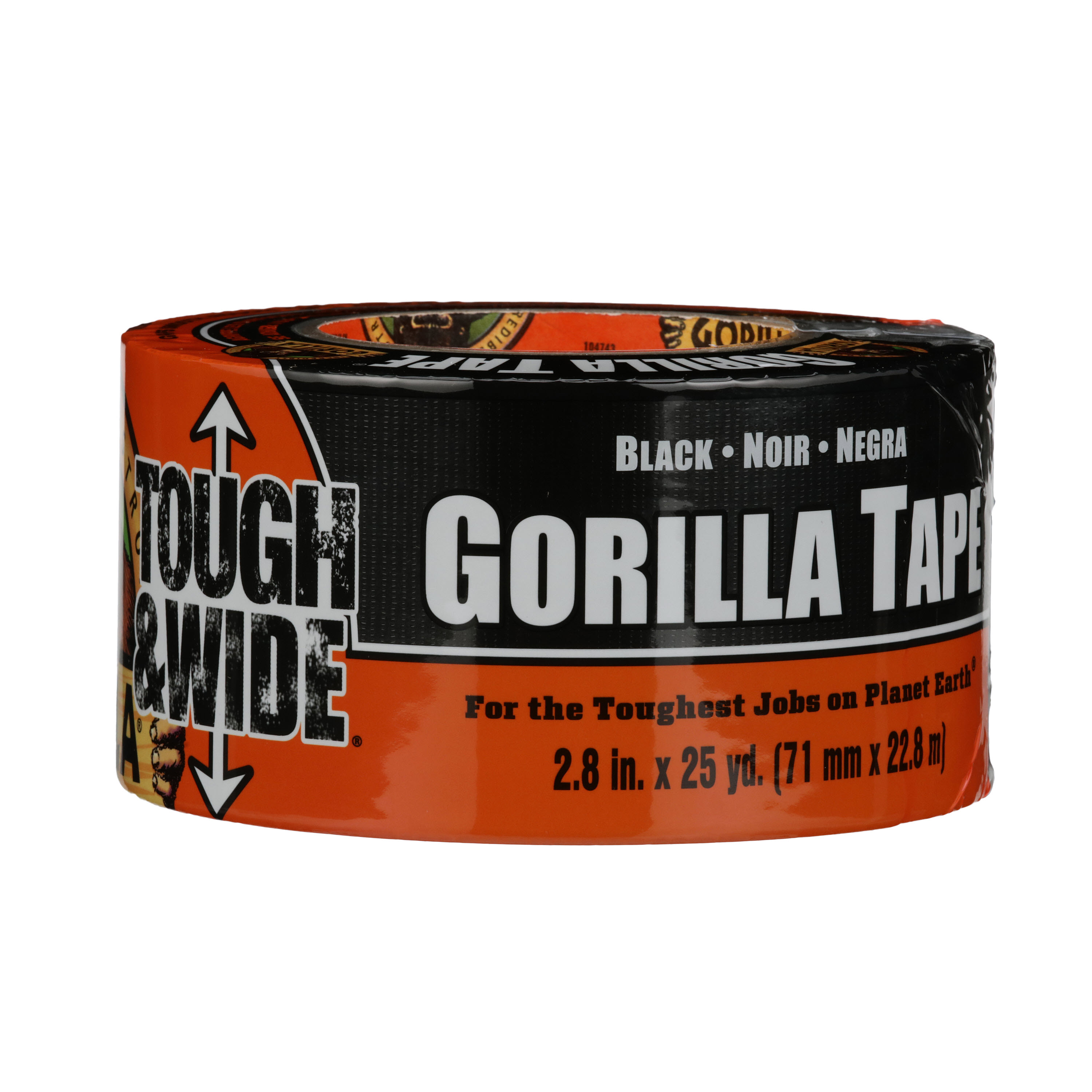 RUBAN ADHÉSIF NOIR GORILLA T&W 25YD 6PC DISP PNT