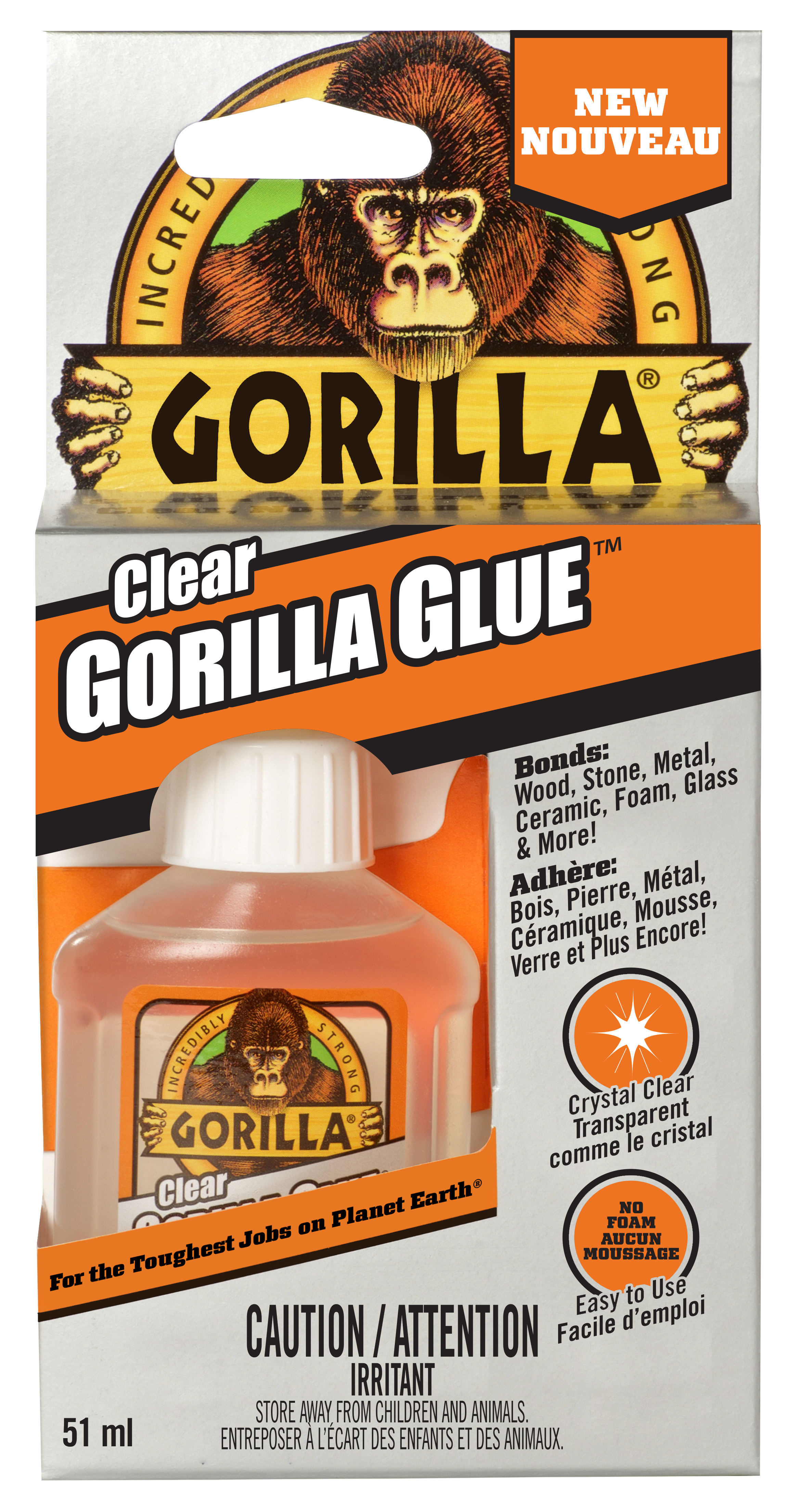 GORILLA CLEAR GLUE 51ML 10PC DISP EN/FR