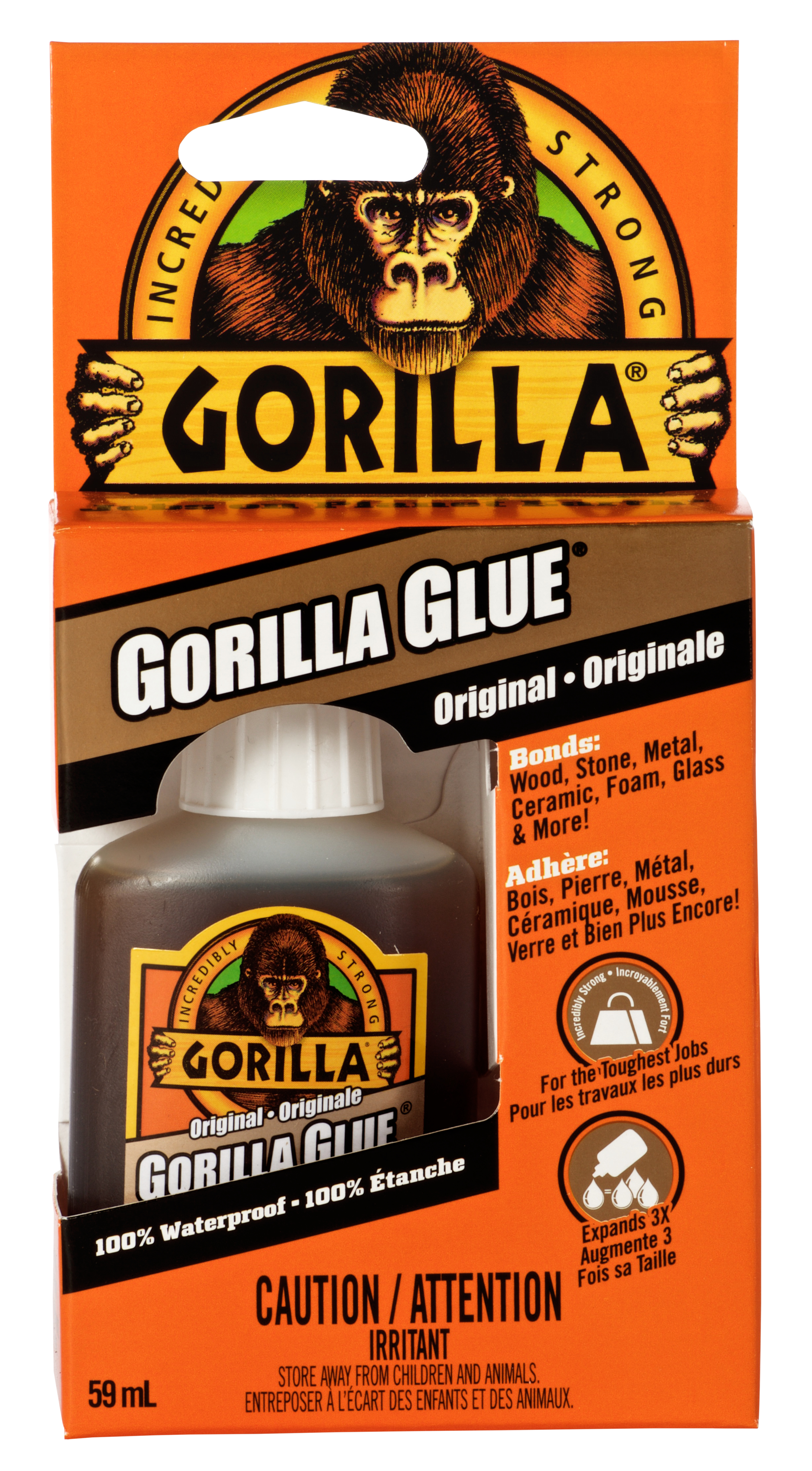 GORILLA GLUE, BOÎTE DE 8 PIÈCES, 4 OZ