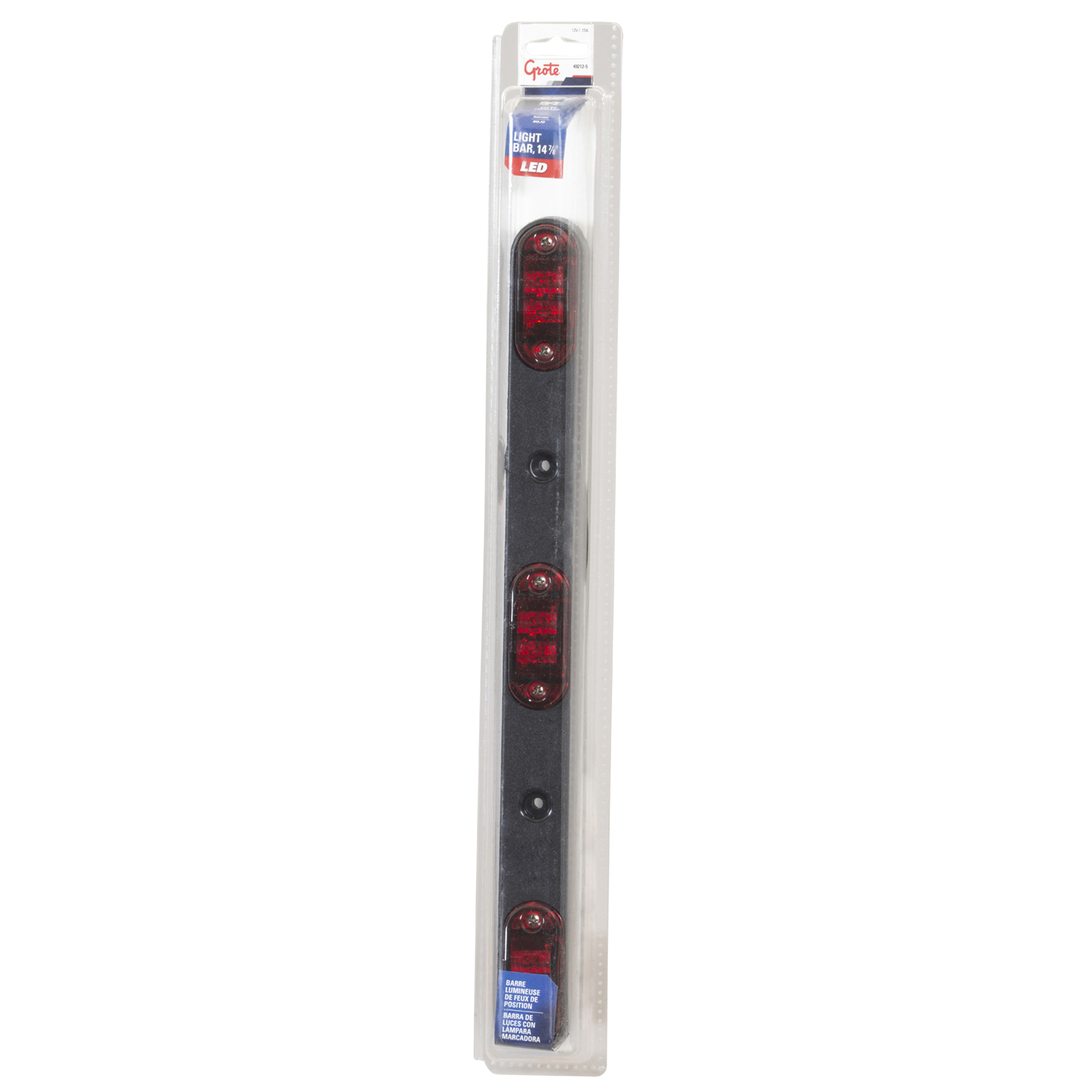 Lampe de bar, rouge, LED, 15 pouces, emballage de vente au détail