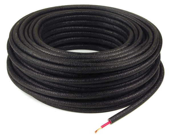 Non Metallic Loom, Black, 1/4", 100'