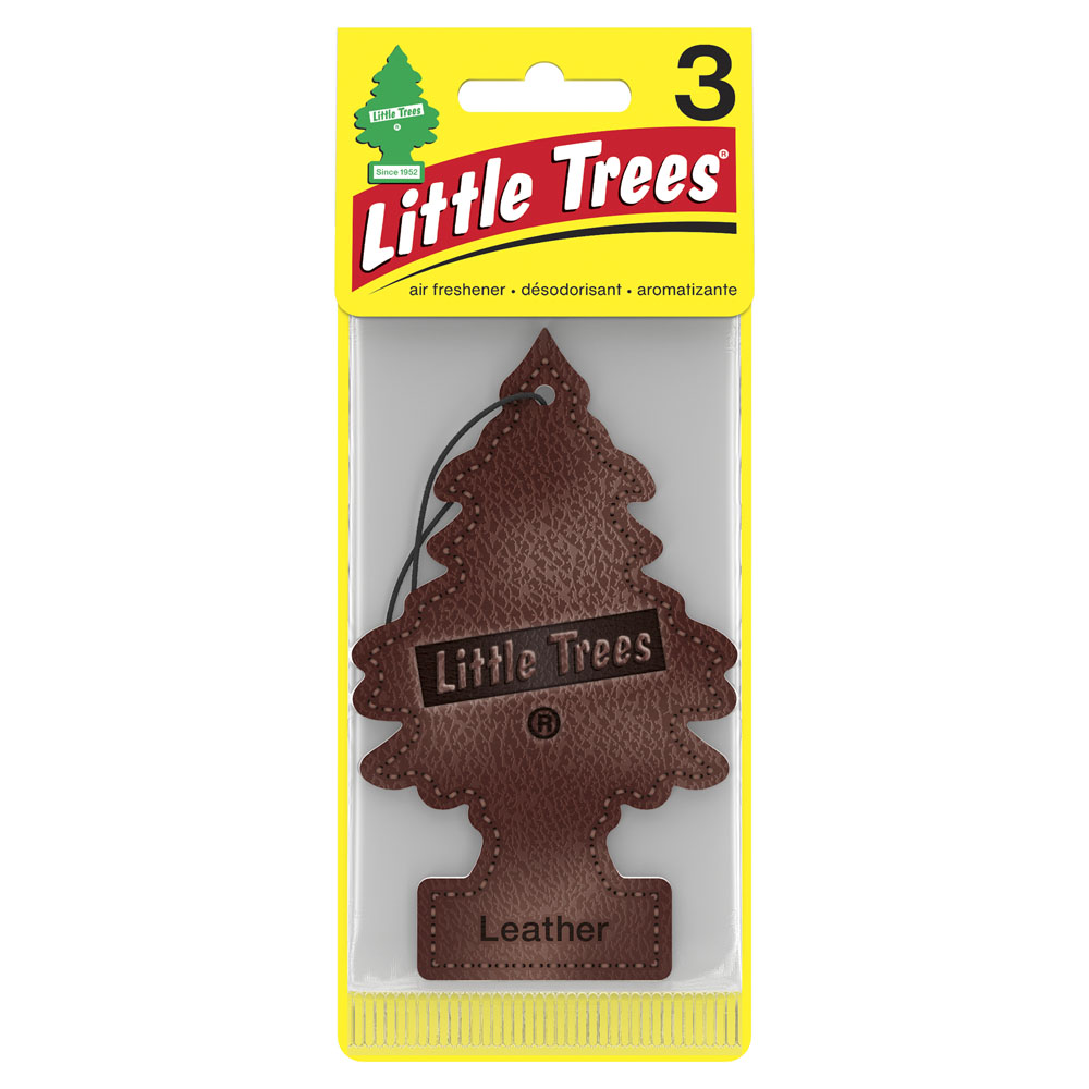 LITTLE TREES AIR FRESHENER LEATHER 3-PACK