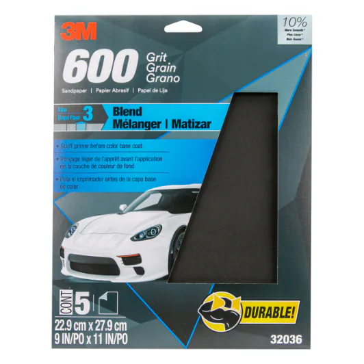 Wetordry™ Sandpaper 9 x 11-in 600 Grit - 5 per Pack