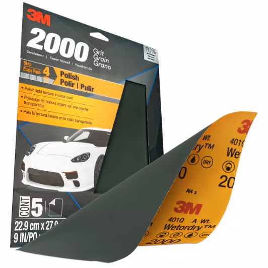 Wetordry™ Sandpaper 9 x 11-in 2000 Grit - 5 per Pack
