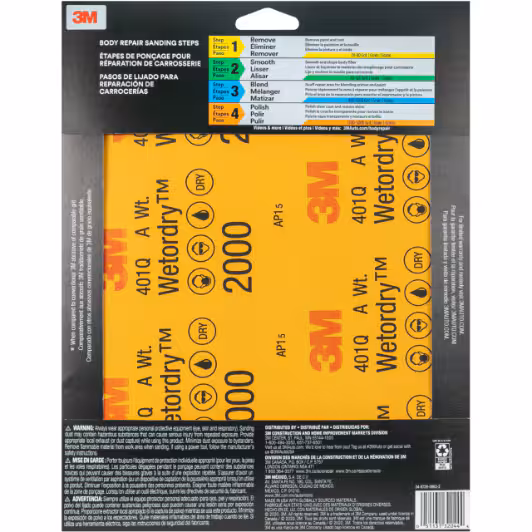 Wetordry™ Sandpaper 9 x 11-in 2000 Grit - 5 per Pack