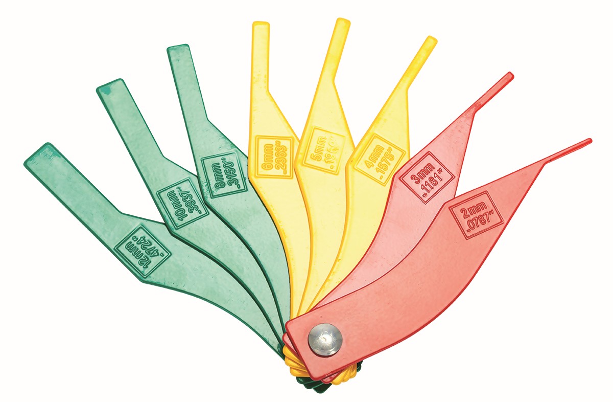 Brake Lining Thickness Gauge, 8-Piece