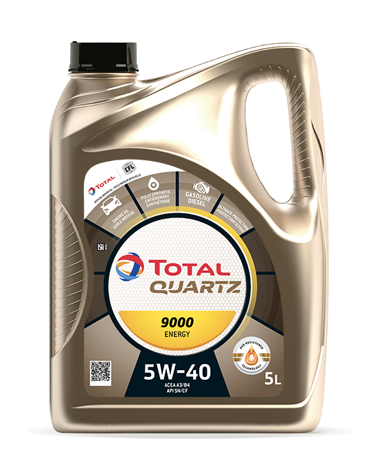 QUARTZ 9000 ENERGY 5W-40 Premium Quality Gasoline and Diesel Multigrade Synthetic Engine Oil - 5 L
