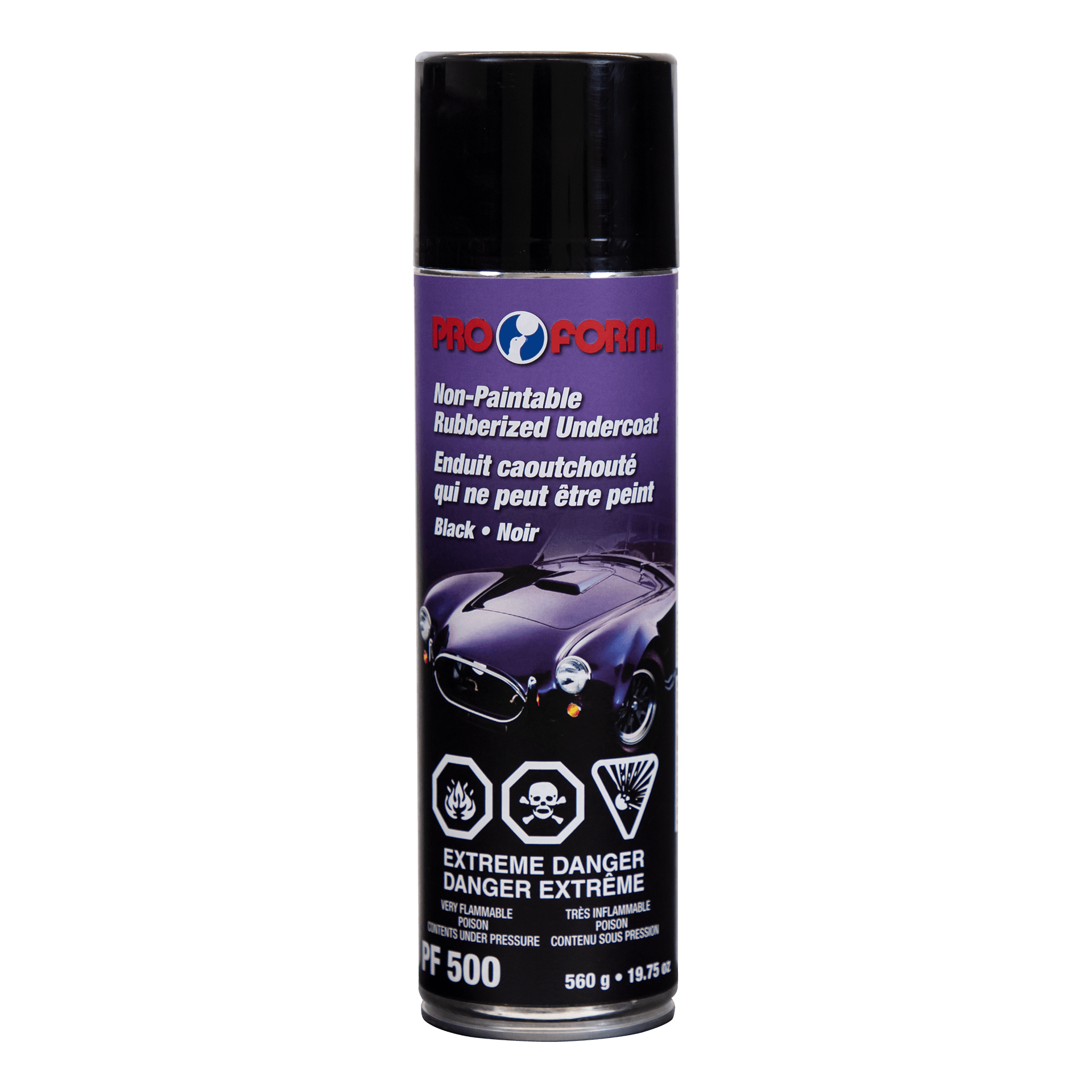 Sous-couche caoutchoutée non peinturable, 560 g, noire