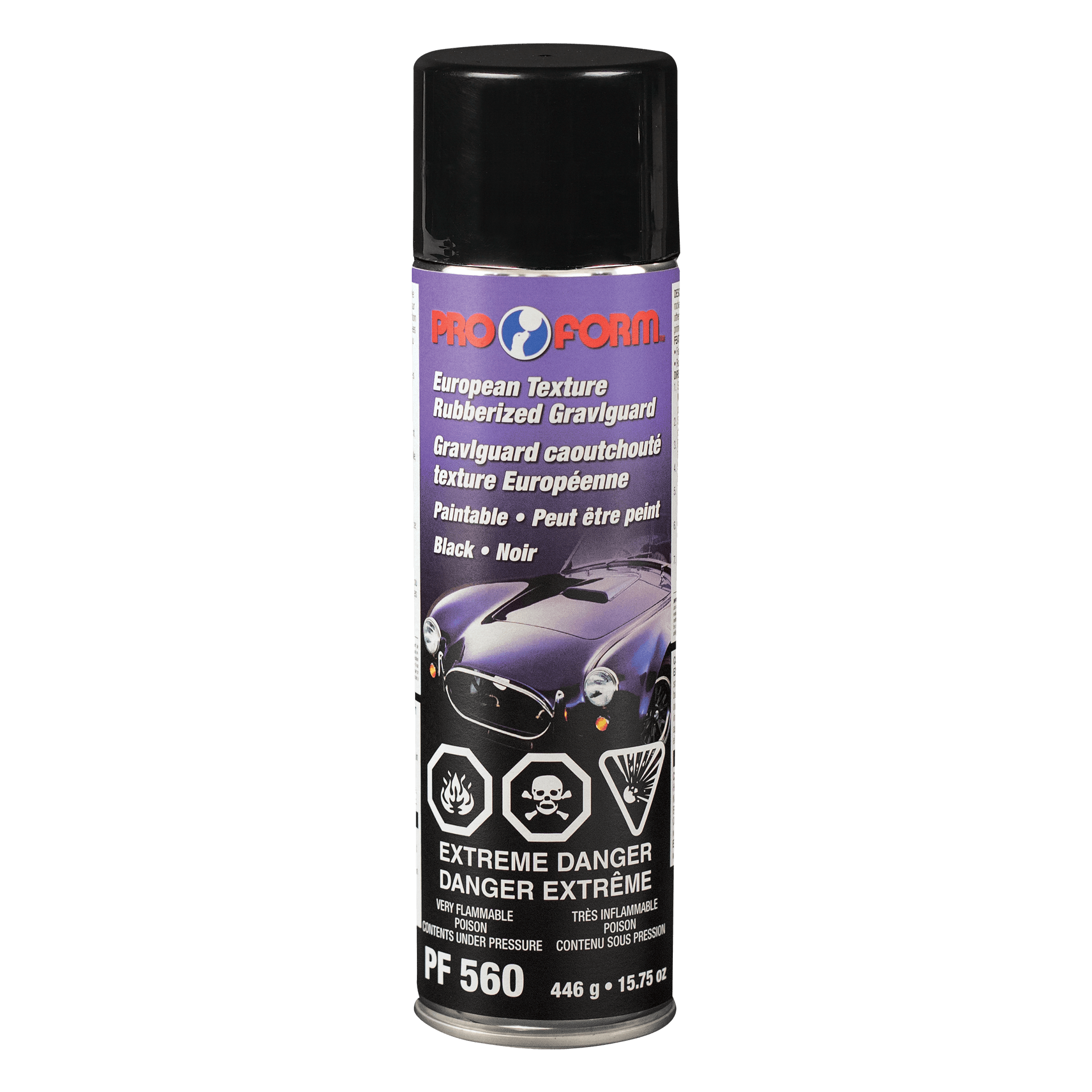 European Texture Rubberized Gravlguard - 446 g Black