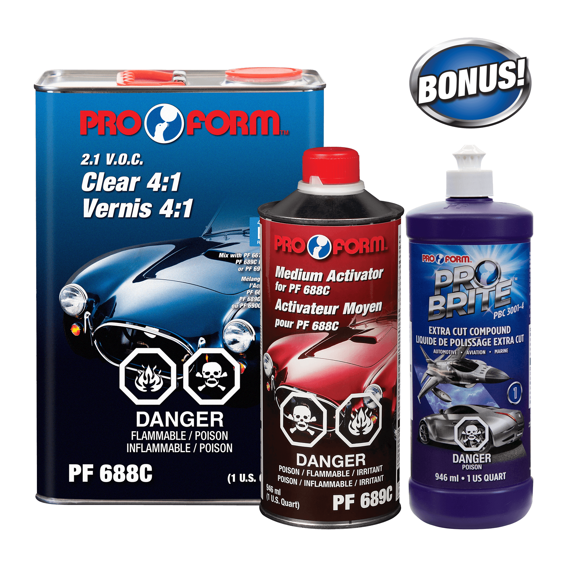 4:1 Clearcoat Kit with Bonus: Extra Cut Compound - 5.67 L
