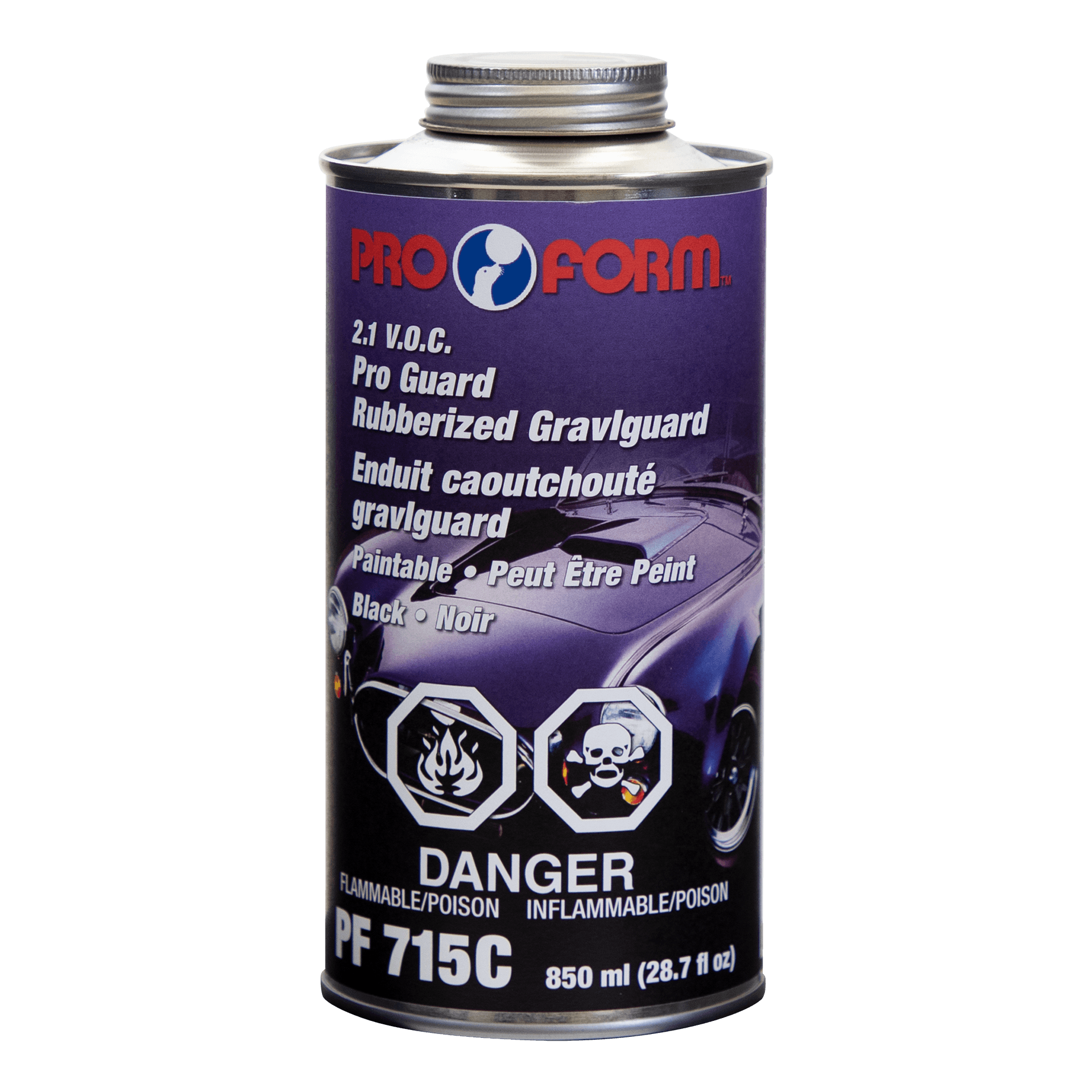 Pro Guard Rubberized Gravlguard - 850 ml Black