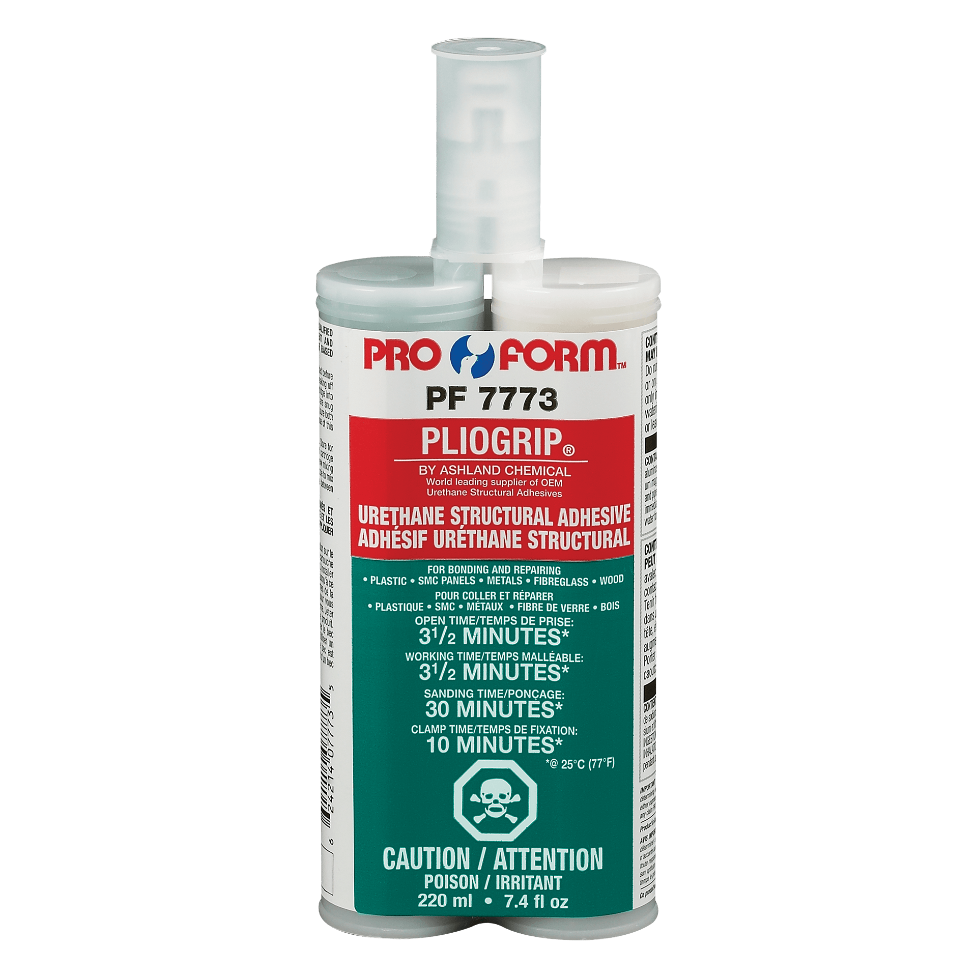 Pliogrip® Urethane Structural Adhesive - Open Time: 3.5 minutes - 215 ml