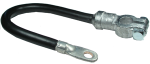 Câble de batterie Top Post noir de 16 po, 1 AWG