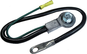 Câbles de batterie à montant latéral, 4 AWG, 45 po, noirs, avec fil