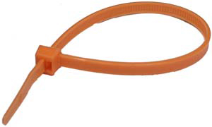 Attache de câble de 7,5 po, 50 lb, orange