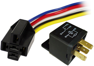 Ensemble combiné mini-relais et queue de cochon 12 V DC 40/30 A