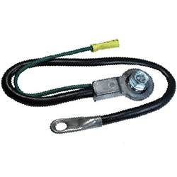 Câbles de batterie à montant latéral noirs, 4 AWG, 25 po, avec fil