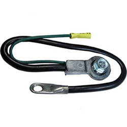 Câbles de batterie à montant latéral, 4 AWG, 45 po, noirs, avec fil