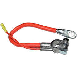 Câble de batterie rouge à montant supérieur 4 AWG de 65 po avec fil conducteur