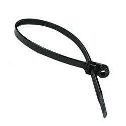 8" 50 lb Mount Tab Cable Tie - UV Black