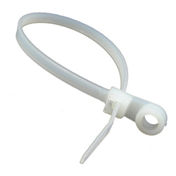 8" 50 lb Mount Tab Cable Tie - Natural