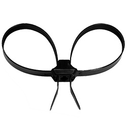 19" 150 lb Dual Loop Cable Tie - UV Black
