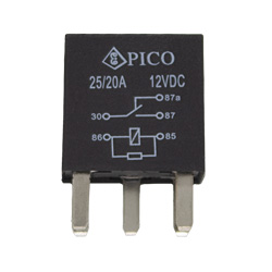 Relais SPDT Iso 12V Dc 25/20A avec résistance