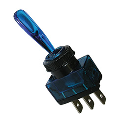16A 12V On-Off Illuminated Toggle Switch - Blue