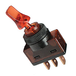16A 12V On-Off Duckbill Illuminated Switch - Red