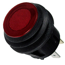 Interrupteur à pousser/désactiver rouge 20 A 12 V