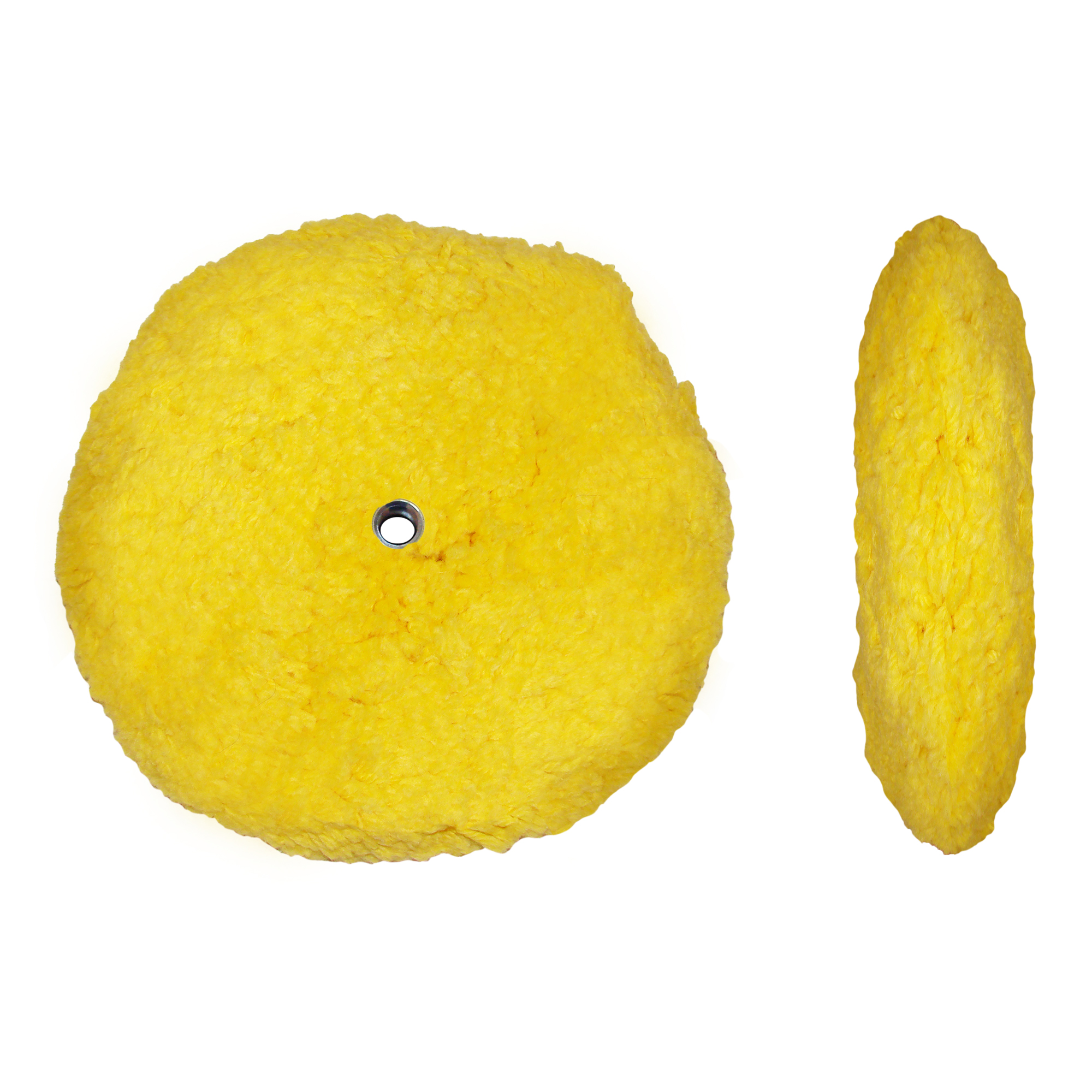 8" TWO SIDED YELLOW COMPOUNDING PAD 100% WOOL