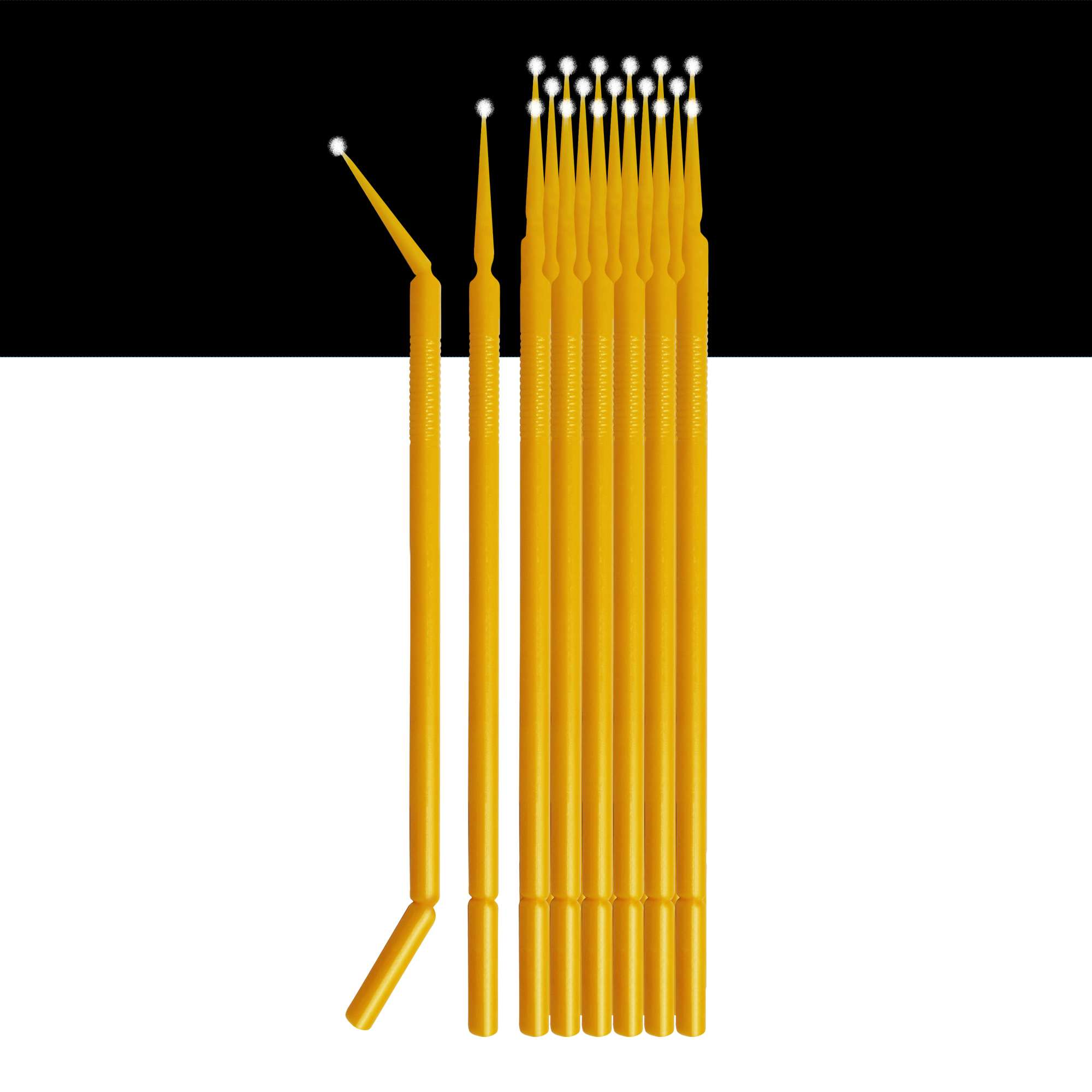 PAINT APPLICATORS YELLOW 1.5 MM (25 PER PACK)